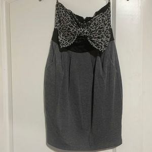 Leopard print mini dress